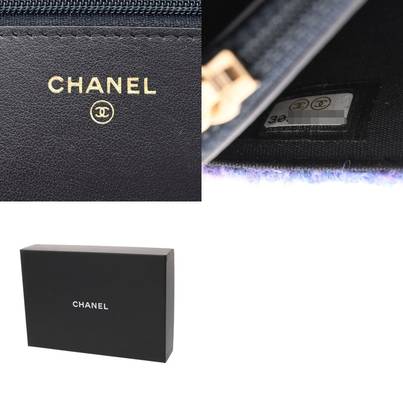CHANEL シャネル シャネル19 チェーンショルダーバッグ パープル/ブルー レディース キルティング/カーフ ショルダーバッグ ABランク 中古 銀蔵