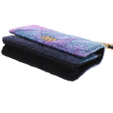 CHANEL シャネル シャネル19 チェーンショルダーバッグ パープル/ブルー レディース キルティング/カーフ ショルダーバッグ ABランク 中古 銀蔵