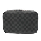 LOUIS VUITTON ルイヴィトン ダミエグラフィット トゥルーストワレ GM ブラック N47521 メンズ ダミエキャンバス ポーチ Aランク 中古 銀蔵