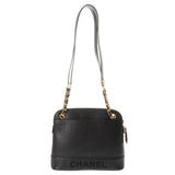 CHANEL シャネル チェーンショルダーバッグ ブラック レディース キャビアスキン ショルダーバッグ Aランク 中古 銀蔵
