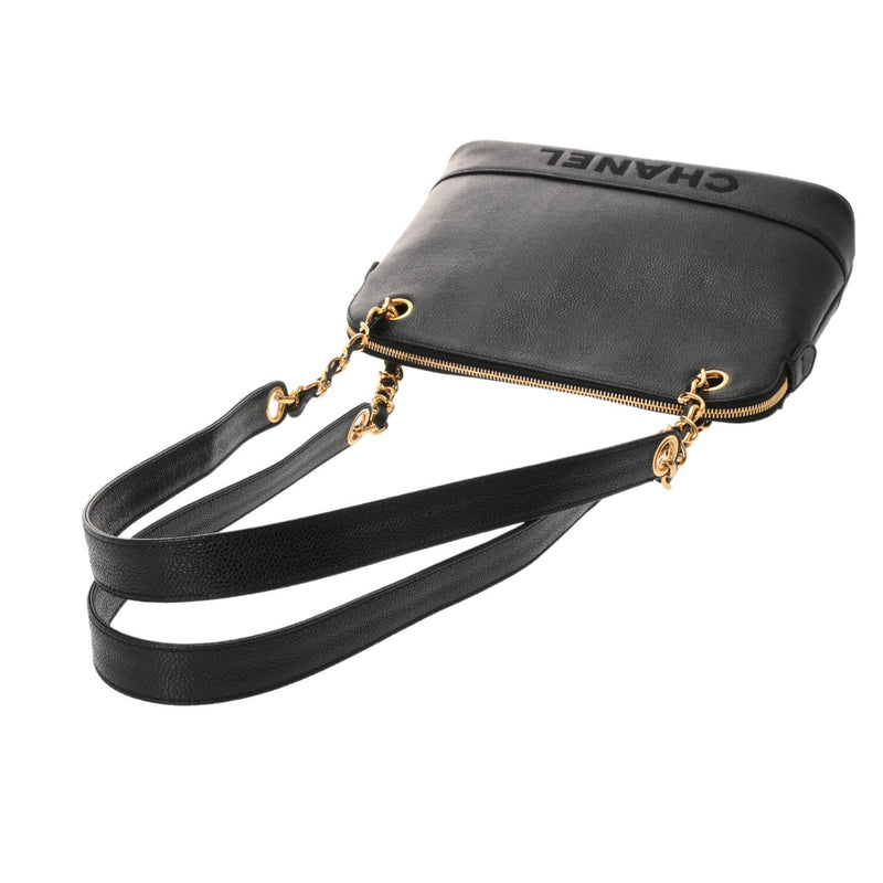 CHANEL シャネル チェーンショルダーバッグ ブラック レディース キャビアスキン ショルダーバッグ Aランク 中古 銀蔵