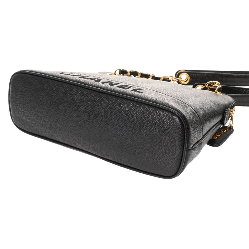 CHANEL シャネル チェーンショルダーバッグ ブラック レディース キャビアスキン ショルダーバッグ Aランク 中古 銀蔵