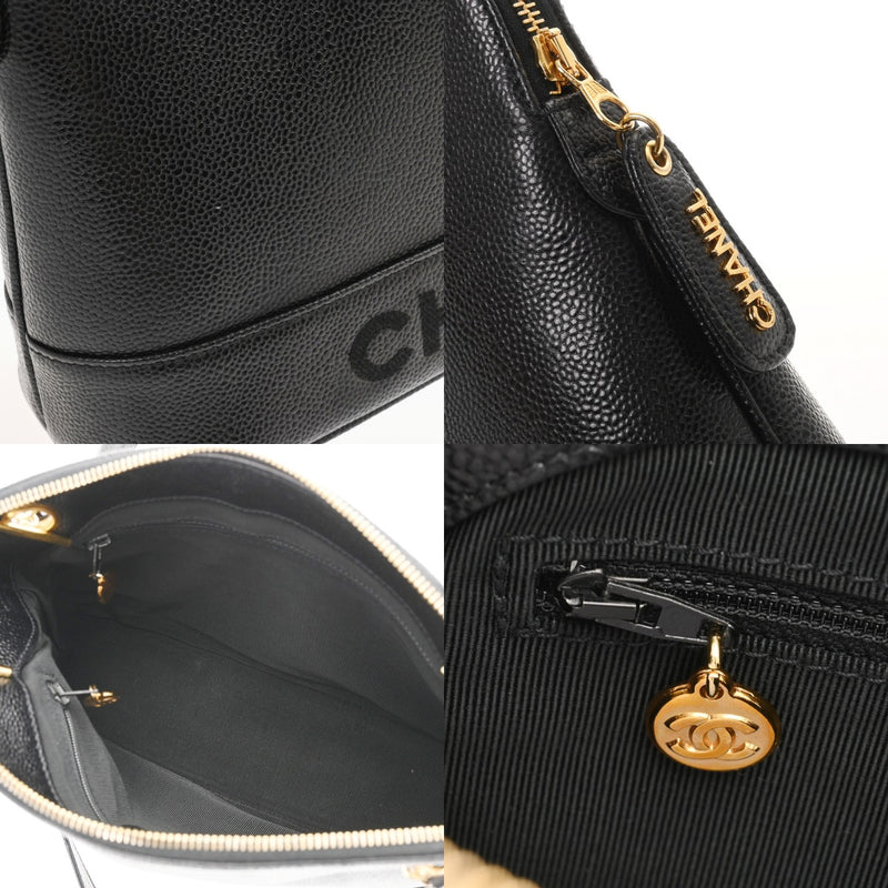 CHANEL シャネル チェーンショルダーバッグ ブラック レディース キャビアスキン ショルダーバッグ Aランク 中古 銀蔵