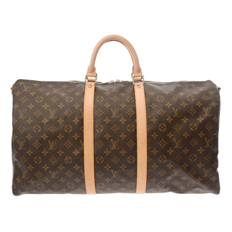 LOUIS VUITTON ルイヴィトン モノグラム キーポル バンドリエール 55 ブラウン M41414 ユニセックス モノグラムキャンバス ボストンバッグ ABランク 中古 銀蔵