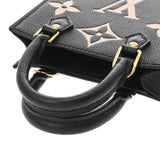 LOUIS VUITTON ルイヴィトン モノグラムアンプラント プティットサックプラ ノワール/ベージュ M81416 レディース レザー 2WAYバッグ 中古 銀蔵