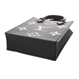 LOUIS VUITTON ルイヴィトン モノグラムアンプラント プティットサックプラ ノワール/ベージュ M81416 レディース レザー 2WAYバッグ 中古 銀蔵