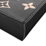 LOUIS VUITTON ルイヴィトン モノグラムアンプラント プティットサックプラ ノワール/ベージュ M81416 レディース レザー 2WAYバッグ 中古 銀蔵