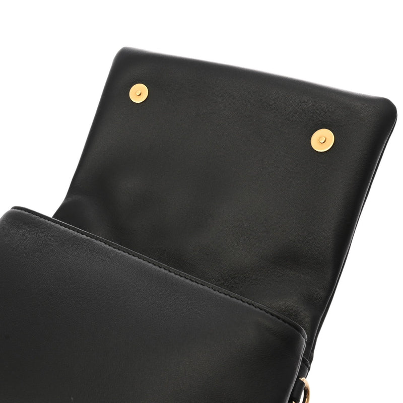 LOUIS VUITTON ルイヴィトン モノグラム エンボス ポシェットクッサン ノワール M80742 レディース ラムレザー ショルダーバッグ Aランク 中古 銀蔵