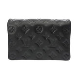 LOUIS VUITTON ルイヴィトン モノグラム エンボス ポシェットクッサン ノワール M80742 レディース ラムレザー ショルダーバッグ Aランク 中古 銀蔵