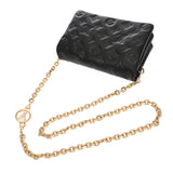 LOUIS VUITTON ルイヴィトン モノグラム エンボス ポシェットクッサン ノワール M80742 レディース ラムレザー ショルダーバッグ Aランク 中古 銀蔵