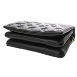 LOUIS VUITTON ルイヴィトン モノグラム エンボス ポシェットクッサン ノワール M80742 レディース ラムレザー ショルダーバッグ Aランク 中古 銀蔵