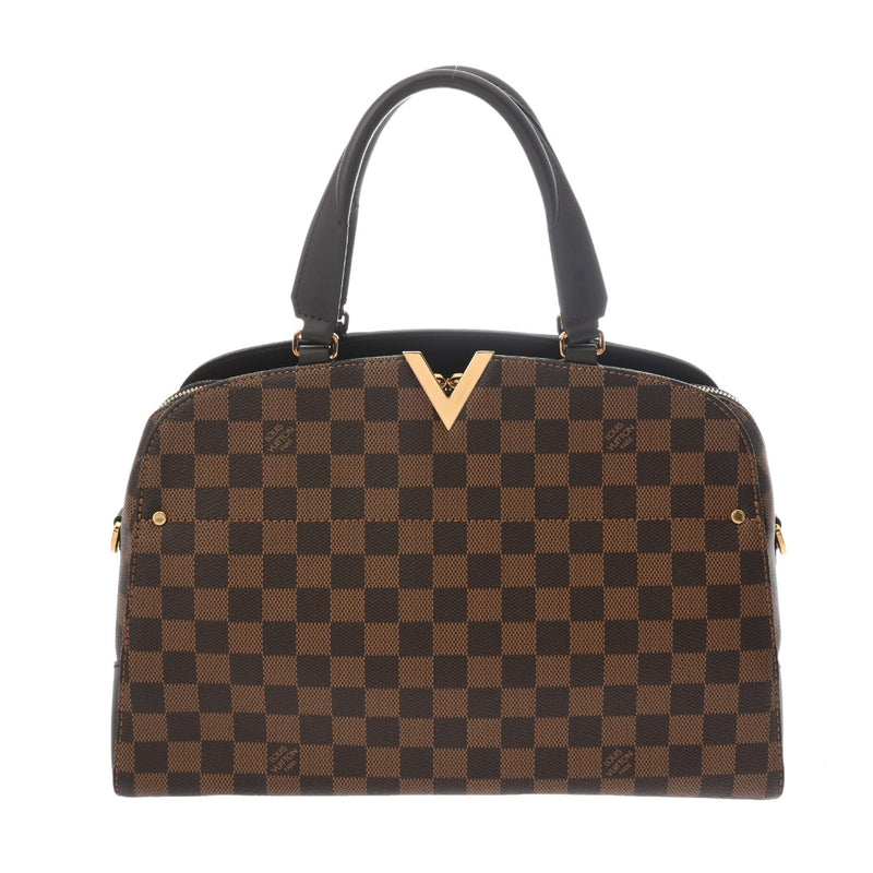 LOUIS VUITTON ルイヴィトン ダミエ ケンジントン ボーリング 2WAY ブラウン N41505 レディース ダミエキャンバス ハンドバッグ Aランク 中古 銀蔵