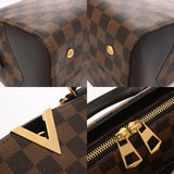 LOUIS VUITTON ルイヴィトン ダミエ ケンジントン ボーリング 2WAY ブラウン N41505 レディース ダミエキャンバス ハンドバッグ Aランク 中古 銀蔵