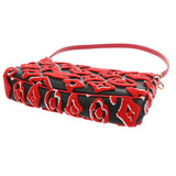 LOUIS VUITTON ルイヴィトン LV×UF ポシェットアクセソワ―ル 赤/黒 M45548 レディース コーティングキャンバス / タフタ アクセサリーポーチ Aランク 中古 銀蔵