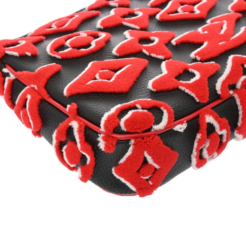 LOUIS VUITTON ルイヴィトン LV×UF ポシェットアクセソワ―ル 赤/黒 M45548 レディース コーティングキャンバス / タフタ アクセサリーポーチ Aランク 中古 銀蔵