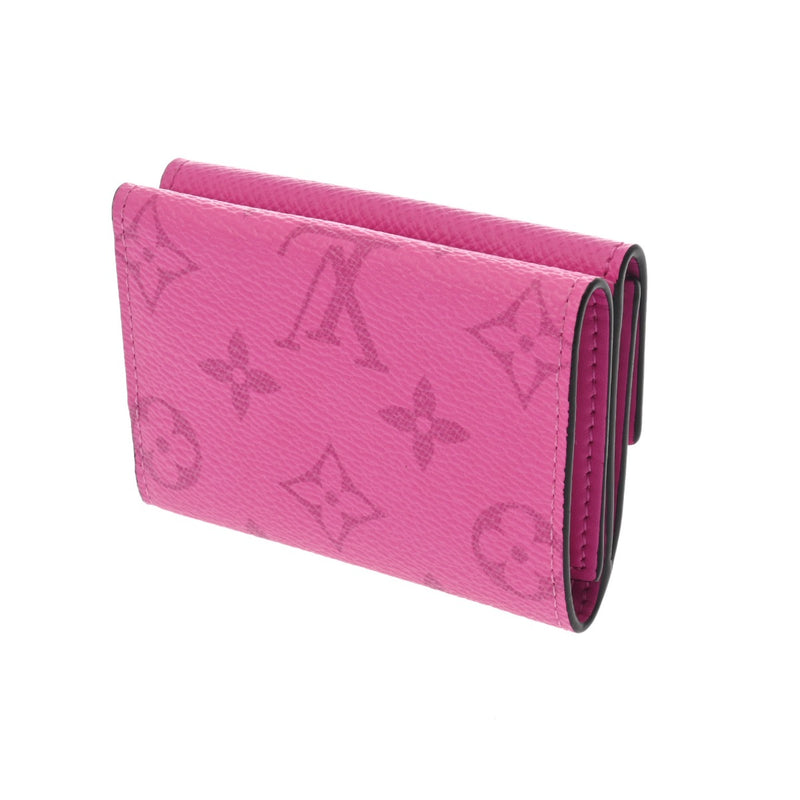 LOUIS VUITTON ルイヴィトン タイガラマ ディスカバリーコンパクトウォレット フューシャ M30773 メンズ モノグラムキャンバス 三つ折り財布 新同 中古 銀蔵