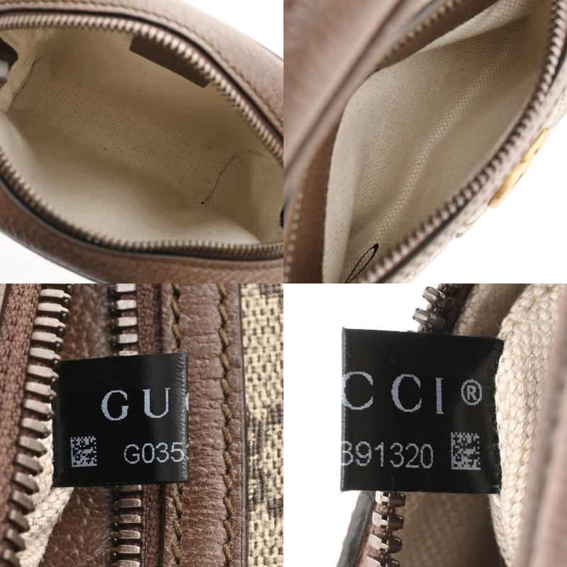 GUCCI グッチ オフィディア ミニメッセンジャーバッグ ベージュ 598127 レディース GGスプリームキャンバス レザー ショルダーバッグ Aランク 中古 銀蔵