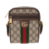 GUCCI グッチ オフィディア ミニメッセンジャーバッグ ベージュ 598127 レディース GGスプリームキャンバス レザー ショルダーバッグ Aランク 中古 銀蔵