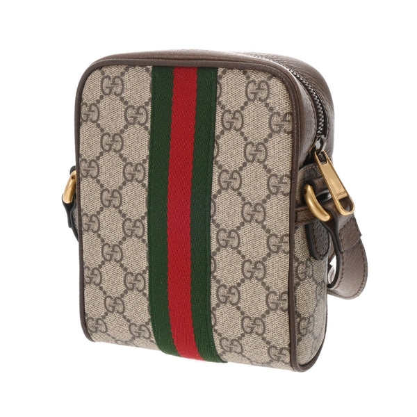 GUCCI グッチ オフィディア ミニメッセンジャーバッグ ベージュ 598127 レディース GGスプリームキャンバス レザー ショルダーバッグ Aランク 中古 銀蔵