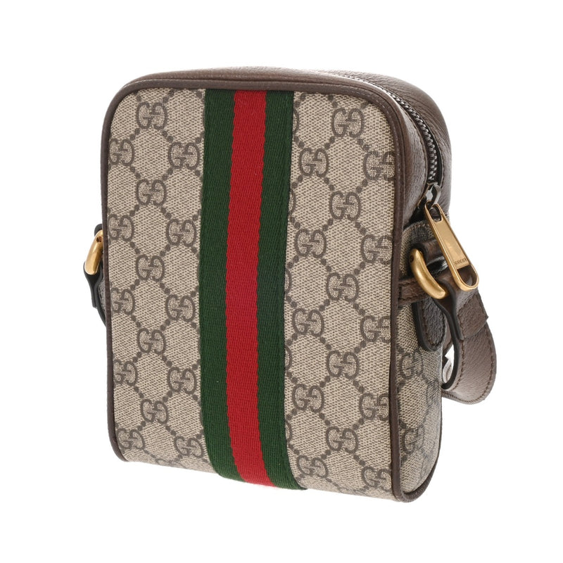 GUCCI グッチ オフィディア ミニメッセンジャーバッグ ベージュ 598127 レディース GGスプリームキャンバス レザー ショルダーバッグ Aランク 中古 銀蔵
