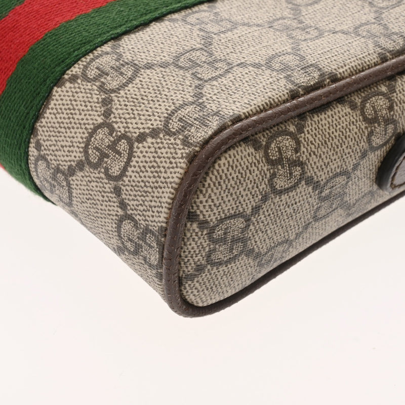 GUCCI グッチ オフィディア ミニメッセンジャーバッグ ベージュ 598127 レディース GGスプリームキャンバス レザー ショルダーバッグ Aランク 中古 銀蔵