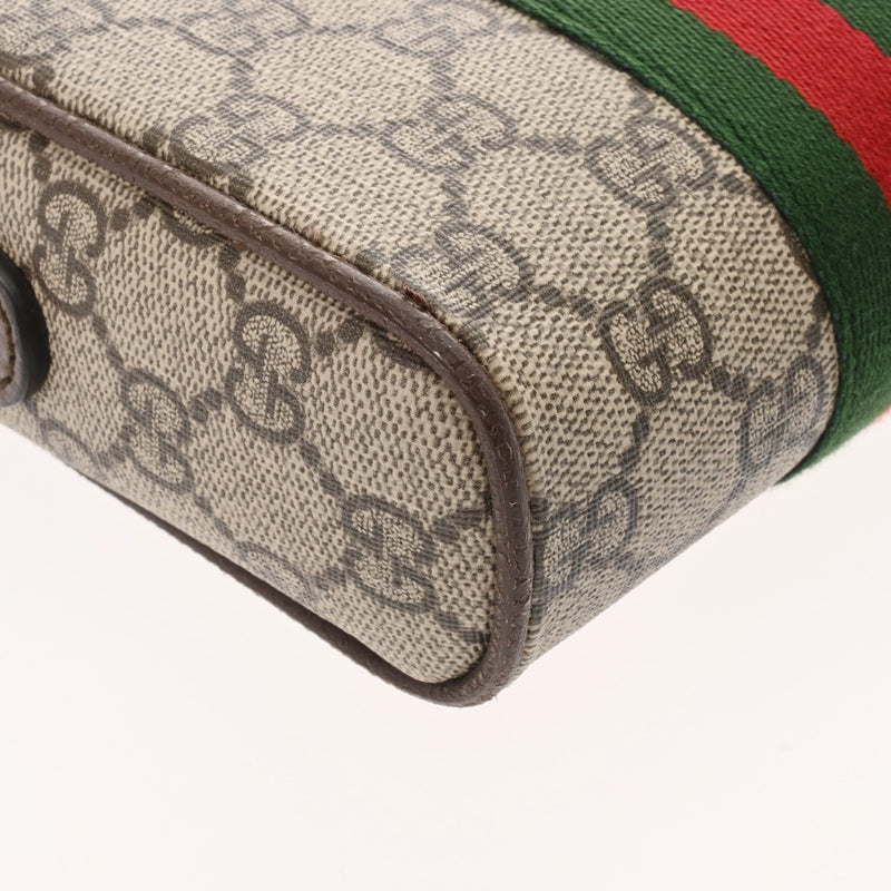 GUCCI グッチ オフィディア ミニメッセンジャーバッグ ベージュ 598127 レディース GGスプリームキャンバス レザー ショルダーバッグ Aランク 中古 銀蔵