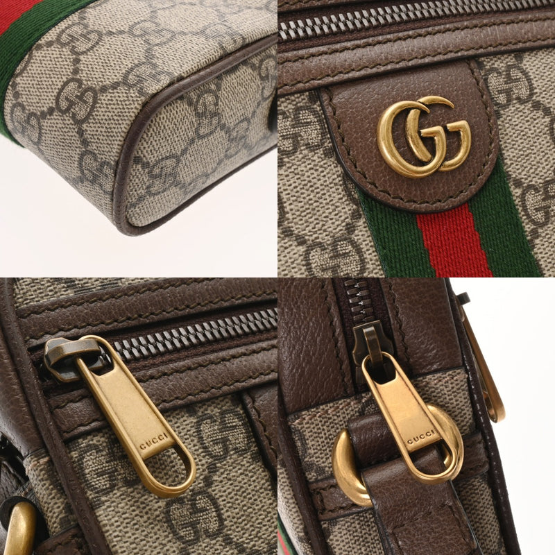 GUCCI グッチ オフィディア ミニメッセンジャーバッグ ベージュ 598127 レディース GGスプリームキャンバス レザー ショルダーバッグ Aランク 中古 銀蔵