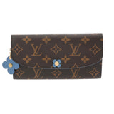 LOUIS VUITTON ルイヴィトン モノグラム ポルトフォイユ エミリー ブルージーン ブラウン M63895 レディース モノグラムキャンバス 長財布 Aランク 中古 銀蔵