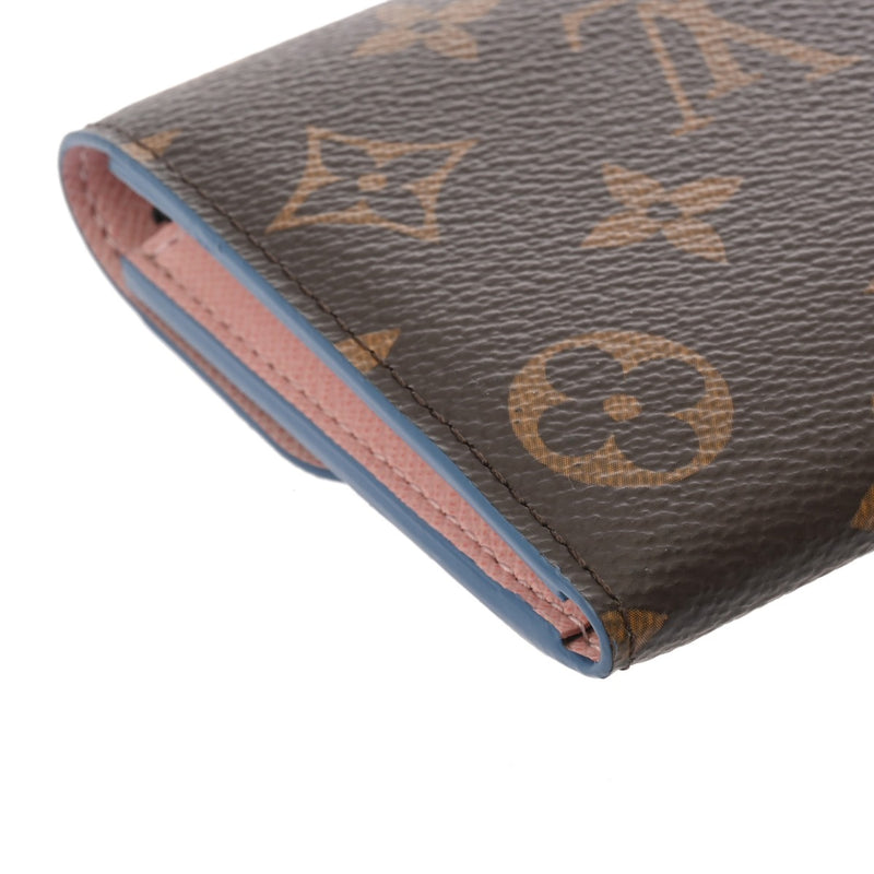 LOUIS VUITTON ルイヴィトン モノグラム ポルトフォイユ エミリー ブルージーン ブラウン M63895 レディース モノグラムキャンバス 長財布 Aランク 中古 銀蔵