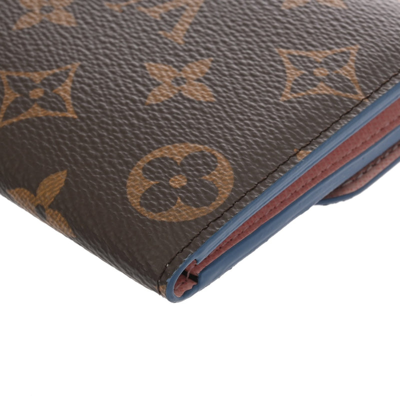 LOUIS VUITTON ルイヴィトン モノグラム ポルトフォイユ エミリー ブルージーン ブラウン M63895 レディース モノグラムキャンバス 長財布 Aランク 中古 銀蔵