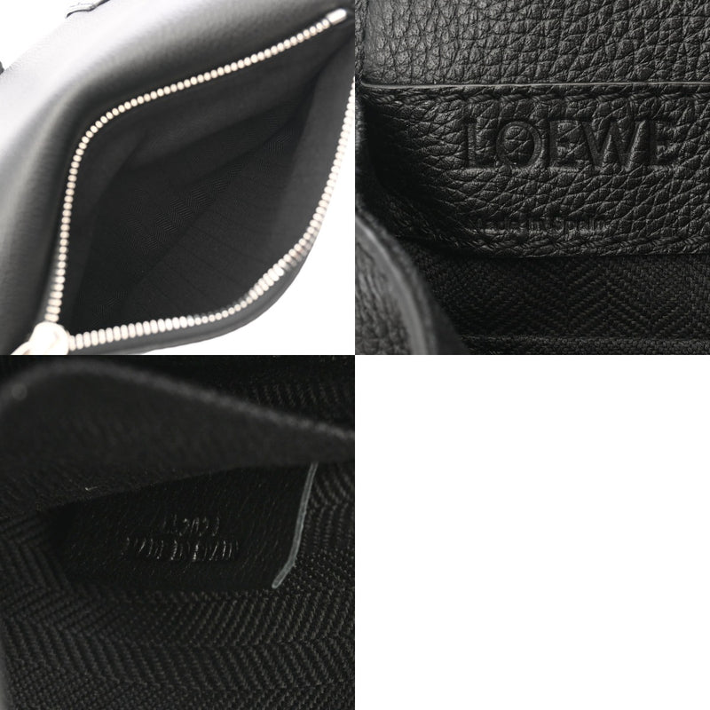 LOEWE ロエベ ミリタリーバムバック  ブラック 317.12AB234 メンズ レザー ボディバッグ Aランク 中古 銀蔵