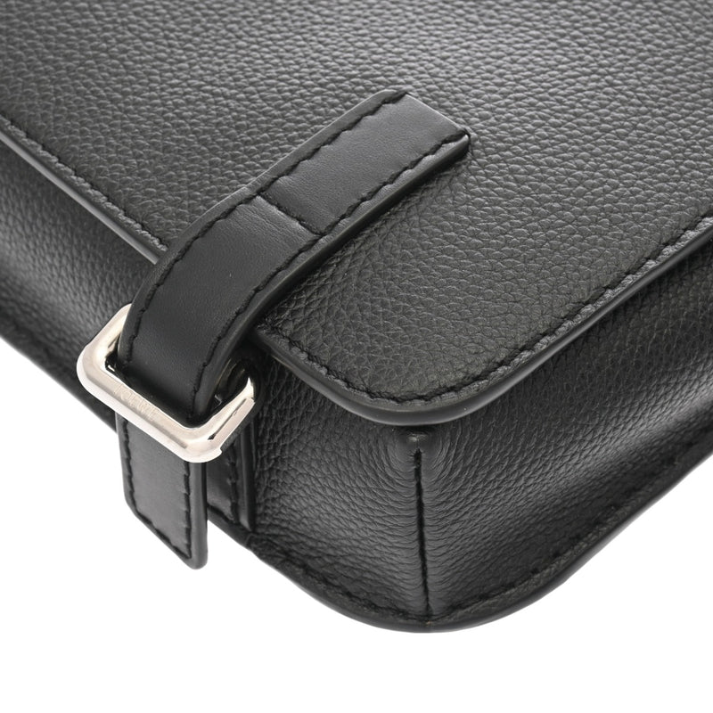 LOEWE ロエベ ミリタリーバムバック  ブラック 317.12AB234 メンズ レザー ボディバッグ Aランク 中古 銀蔵