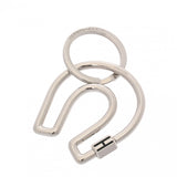 HERMES エルメス フェール ア シュヴァル シルバー メンズ メタル キーホルダー 新同 中古 銀蔵