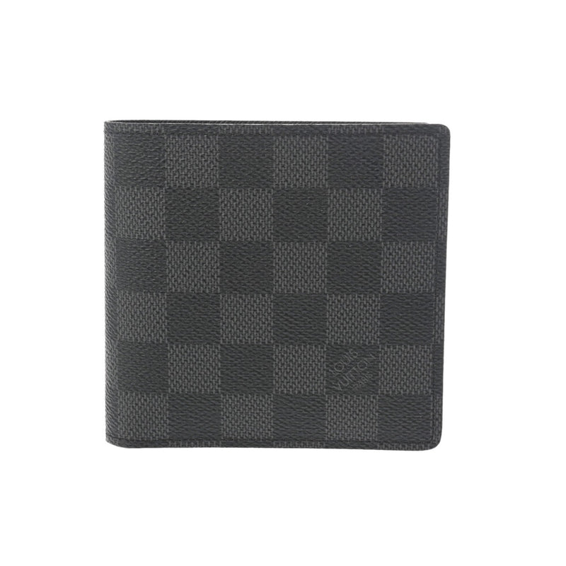 LOUIS VUITTON ルイヴィトン ダミエグラフィット ポルトフォイユマルコ 旧型 黒/グレー N62664 メンズ ダミエキャンバス 二つ折り財布 Aランク 中古 銀蔵