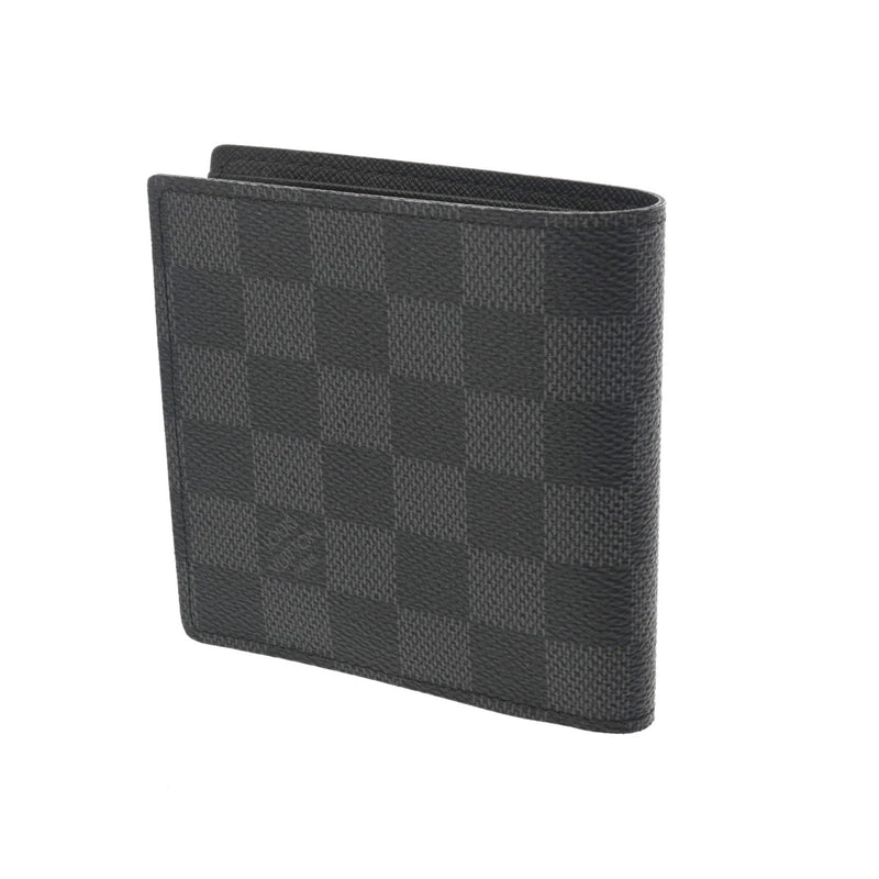 LOUIS VUITTON ルイヴィトン ダミエグラフィット ポルトフォイユマルコ 旧型 黒/グレー N62664 メンズ ダミエキャンバス 二つ折り財布 Aランク 中古 銀蔵