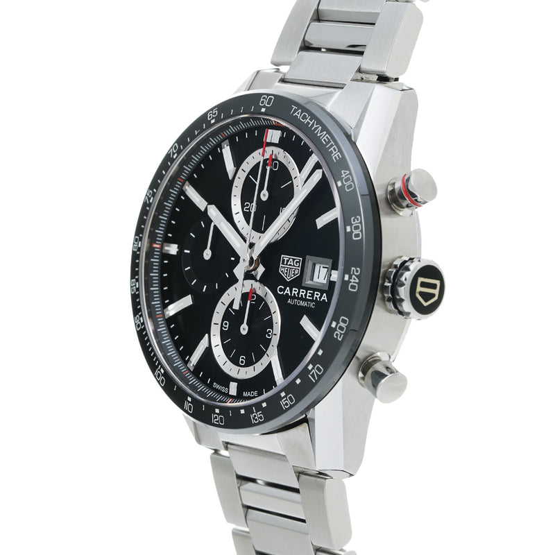 タグホイヤー カレラ キャリバー16 クロノグラフ CBM2110.BA0651 ブラック メンズ 腕時計 自動巻き 中古 銀蔵