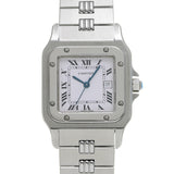 カルティエ サントス カレ LM アンティーク 81036131 ホワイト メンズ 腕時計 自動巻き 中古 銀蔵