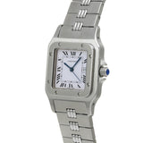 カルティエ サントス カレ LM アンティーク 81036131 ホワイト メンズ 腕時計 自動巻き 中古 銀蔵