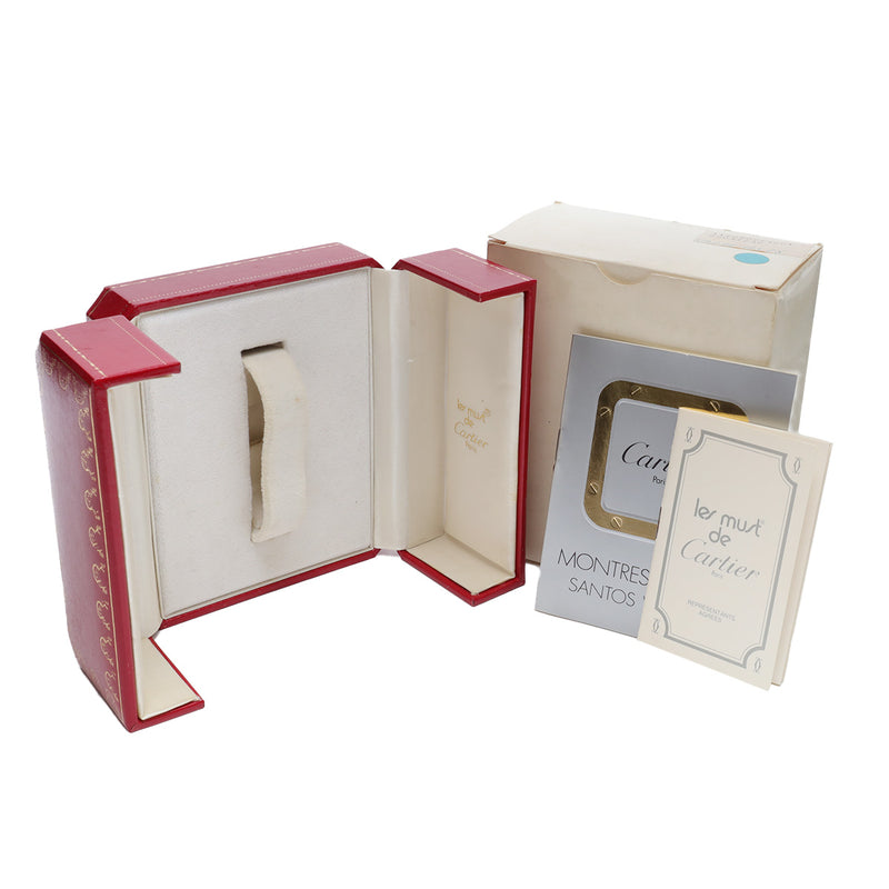 カルティエ サントス カレ LM アンティーク 81036131 ホワイト メンズ 腕時計 自動巻き 中古 銀蔵