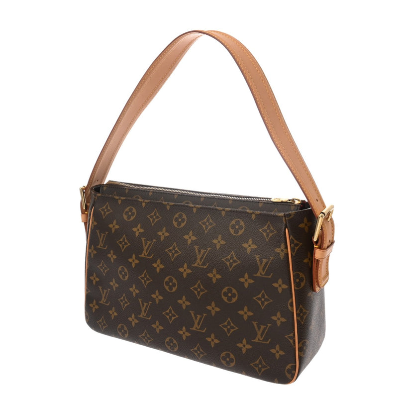 LOUIS VUITTON ルイヴィトン モノグラム ヴィバシテ GM ブラウン M51163 レディース モノグラムキャンバス ショルダーバッグ ABランク 中古 銀蔵
