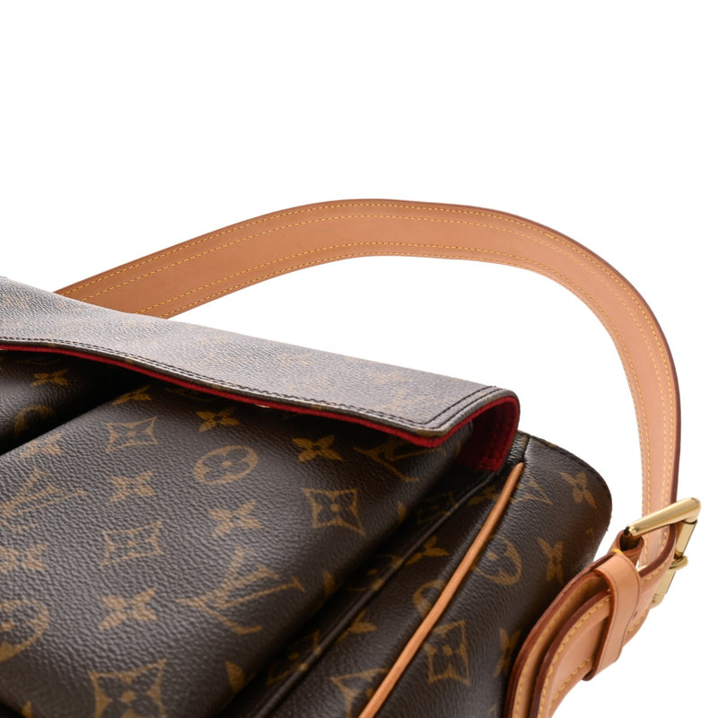 LOUIS VUITTON ルイヴィトン モノグラム ヴィバシテ GM ブラウン M51163 レディース モノグラムキャンバス ショルダーバッグ ABランク 中古 銀蔵