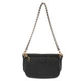 LOUIS VUITTON ルイヴィトン モノグラムアンプラント ミュルティ ポシェット アクセソワール ノワール M80399 レディース レザー ショルダーバッグ Aランク 中古 銀蔵