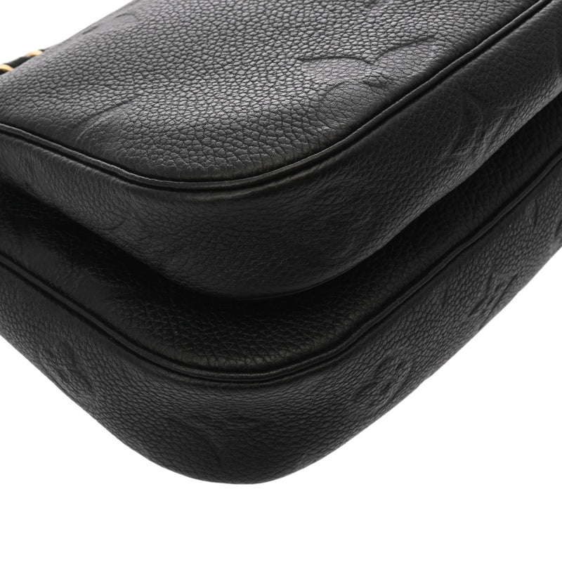 LOUIS VUITTON ルイヴィトン モノグラムアンプラント ミュルティ ポシェット アクセソワール ノワール M80399 レディース レザー ショルダーバッグ Aランク 中古 銀蔵