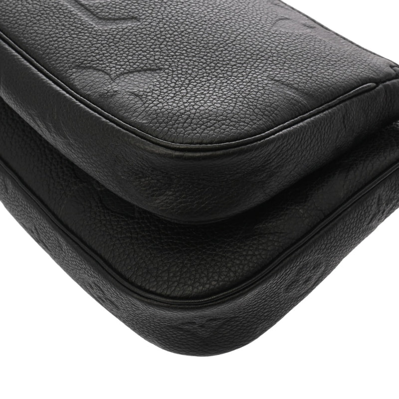 LOUIS VUITTON ルイヴィトン モノグラムアンプラント ミュルティ ポシェット アクセソワール ノワール M80399 レディース レザー ショルダーバッグ Aランク 中古 銀蔵