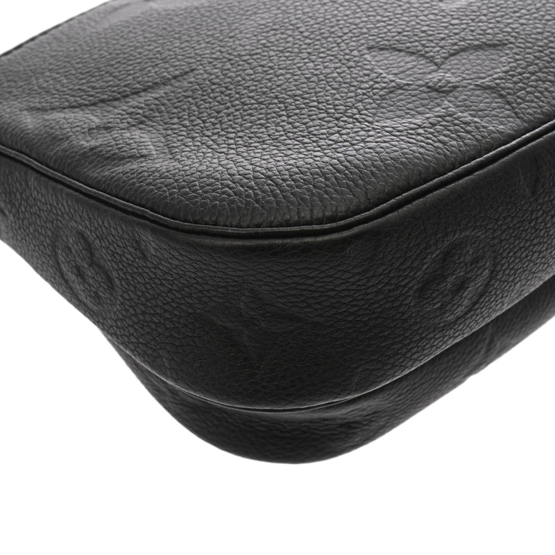 LOUIS VUITTON ルイヴィトン モノグラムアンプラント ミュルティ ポシェット アクセソワール ノワール M80399 レディース レザー ショルダーバッグ Aランク 中古 銀蔵