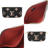 LOUIS VUITTON ルイヴィトン モノグラムアンプラント ミュルティ ポシェット アクセソワール ブラック/ベージュ M45777 レディース レザー ショルダーバッグ Aランク 中古 銀蔵