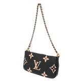 LOUIS VUITTON ルイヴィトン モノグラムアンプラント ミュルティ ポシェット アクセソワール ブラック/ベージュ M45777 レディース レザー ショルダーバッグ Aランク 中古 銀蔵