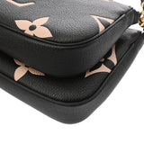 LOUIS VUITTON ルイヴィトン モノグラムアンプラント ミュルティ ポシェット アクセソワール ブラック/ベージュ M45777 レディース レザー ショルダーバッグ Aランク 中古 銀蔵