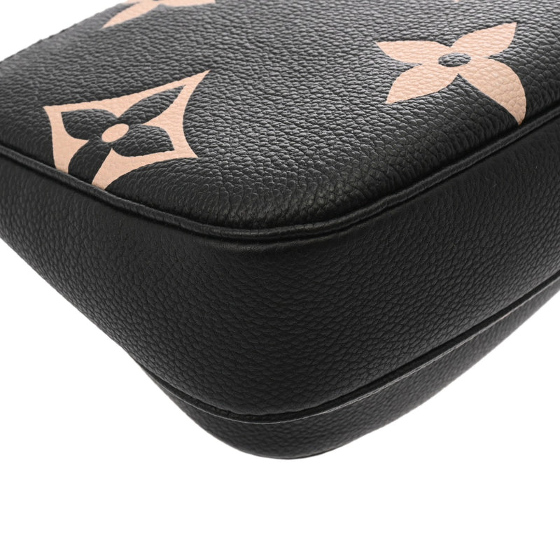 LOUIS VUITTON ルイヴィトン モノグラムアンプラント ミュルティ ポシェット アクセソワール ブラック/ベージュ M45777 レディース レザー ショルダーバッグ Aランク 中古 銀蔵