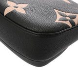 LOUIS VUITTON ルイヴィトン モノグラムアンプラント ミュルティ ポシェット アクセソワール ブラック/ベージュ M45777 レディース レザー ショルダーバッグ Aランク 中古 銀蔵